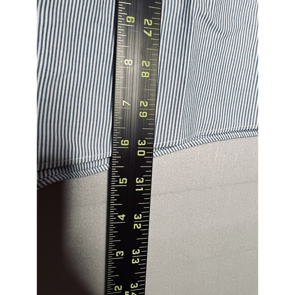 Eddie Bauer Sz XXL Wrinkle Free Relaxed Fit Long Sleeve Shirt Blue White Striped - Picture 7 of 8